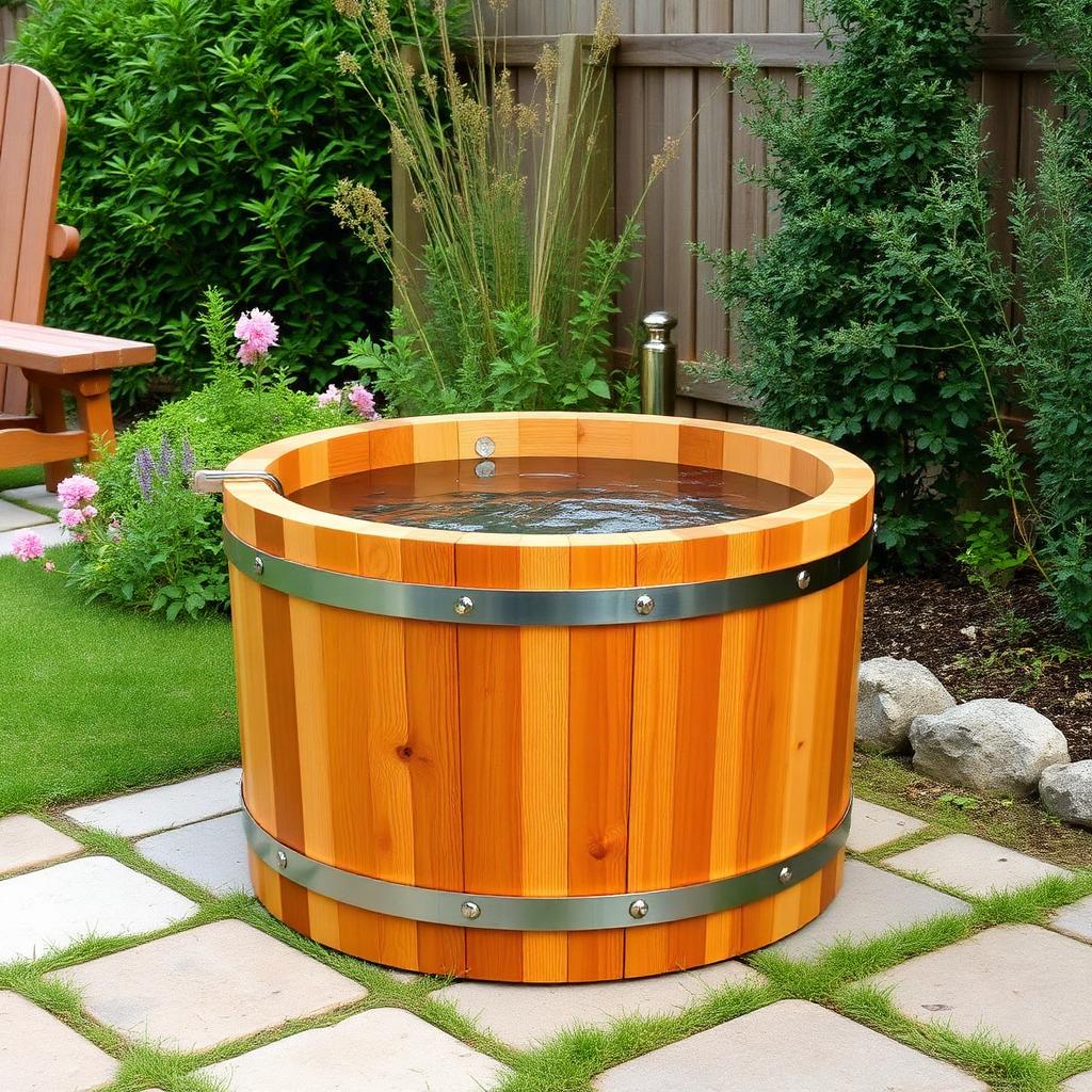 Cedar Outdoor Cold Plunge Barrel